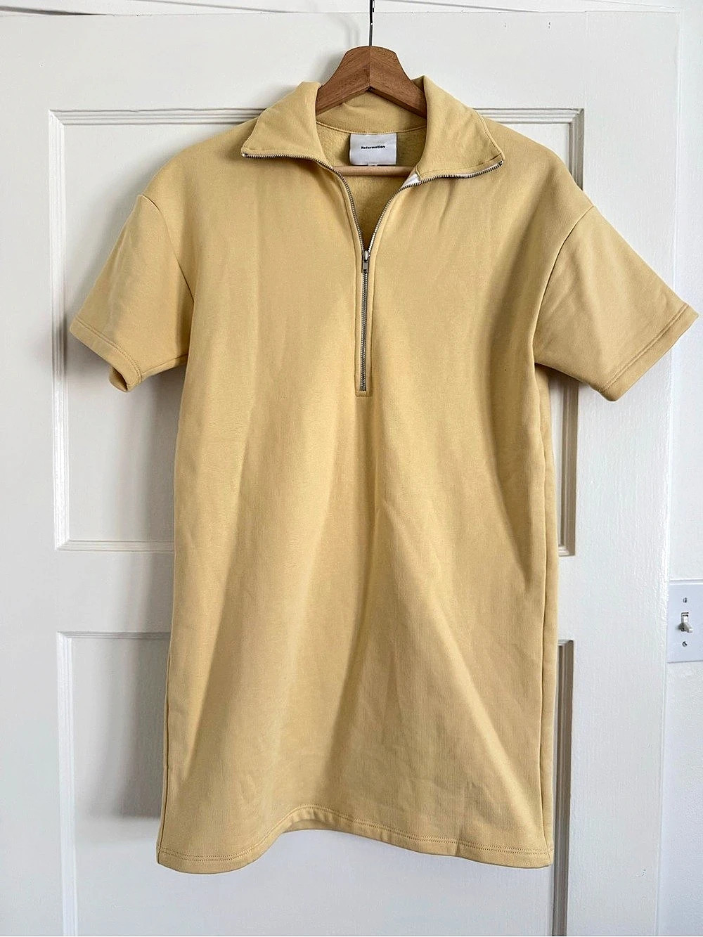 Reformation Hampton Sweat Dress in Yellow Size XS